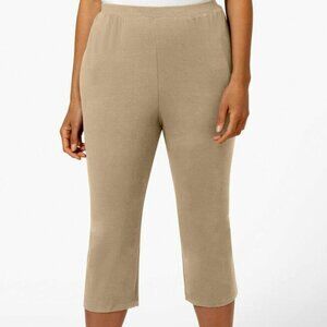 Catherines Khaki Suprema Capris- 4X-NWT